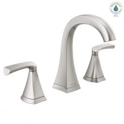 Delta Pierce 8 in. Widespread 2-Handle Bathroom Faucet in SpotShield Brushed Nickel -Bathroom Faucets Store spotshield brushed nickel delta widespread bathroom faucets 35899lf sp 31 1000