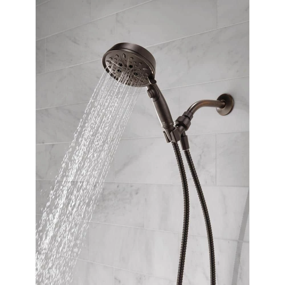 Delta 7-Spray 5 in. Single Wall Mount Handheld Shower Head in SpotShield Venetian Bronze 5 Delta 7-Spray 5 in. Single Wall Mount Handheld Shower Head in SpotShield Venetian Bronze - Image 5