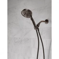 Delta 7-Spray 5 in. Single Wall Mount Handheld Shower Head in SpotShield Venetian Bronze 22 Delta 7-Spray 5 in. Single Wall Mount Handheld Shower Head in SpotShield Venetian Bronze -Bathroom Faucets Store spotshield venetian bronze delta handheld shower heads 75723rb 1f 1000