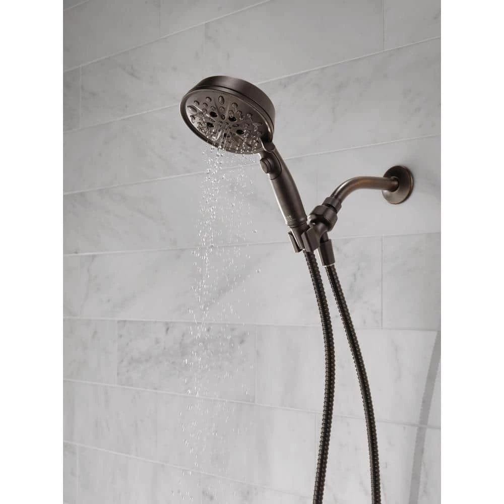 Delta 7-Spray 5 in. Single Wall Mount Handheld Shower Head in SpotShield Venetian Bronze 10 Delta 7-Spray 5 in. Single Wall Mount Handheld Shower Head in SpotShield Venetian Bronze - Image 10