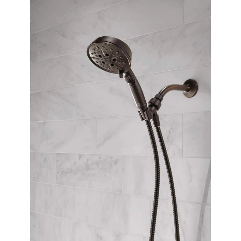 Delta 7-Spray 5 in. Single Wall Mount Handheld Shower Head in SpotShield Venetian Bronze 11 Delta 7-Spray 5 in. Single Wall Mount Handheld Shower Head in SpotShield Venetian Bronze - Image 11