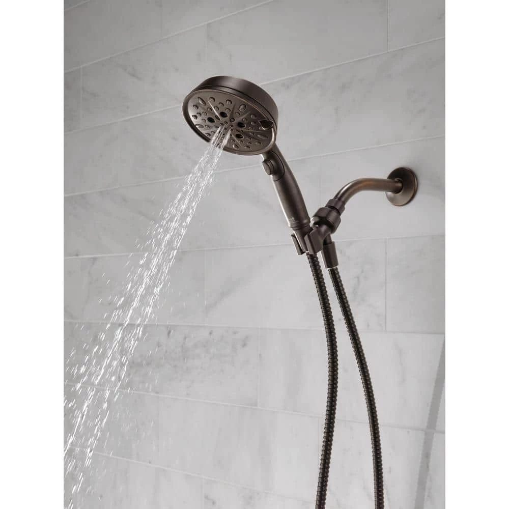 Delta 7-Spray 5 in. Single Wall Mount Handheld Shower Head in SpotShield Venetian Bronze 9 Delta 7-Spray 5 in. Single Wall Mount Handheld Shower Head in SpotShield Venetian Bronze - Image 9