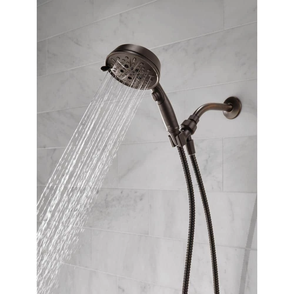 Delta 7-Spray 5 in. Single Wall Mount Handheld Shower Head in SpotShield Venetian Bronze 4 Delta 7-Spray 5 in. Single Wall Mount Handheld Shower Head in SpotShield Venetian Bronze - Image 4