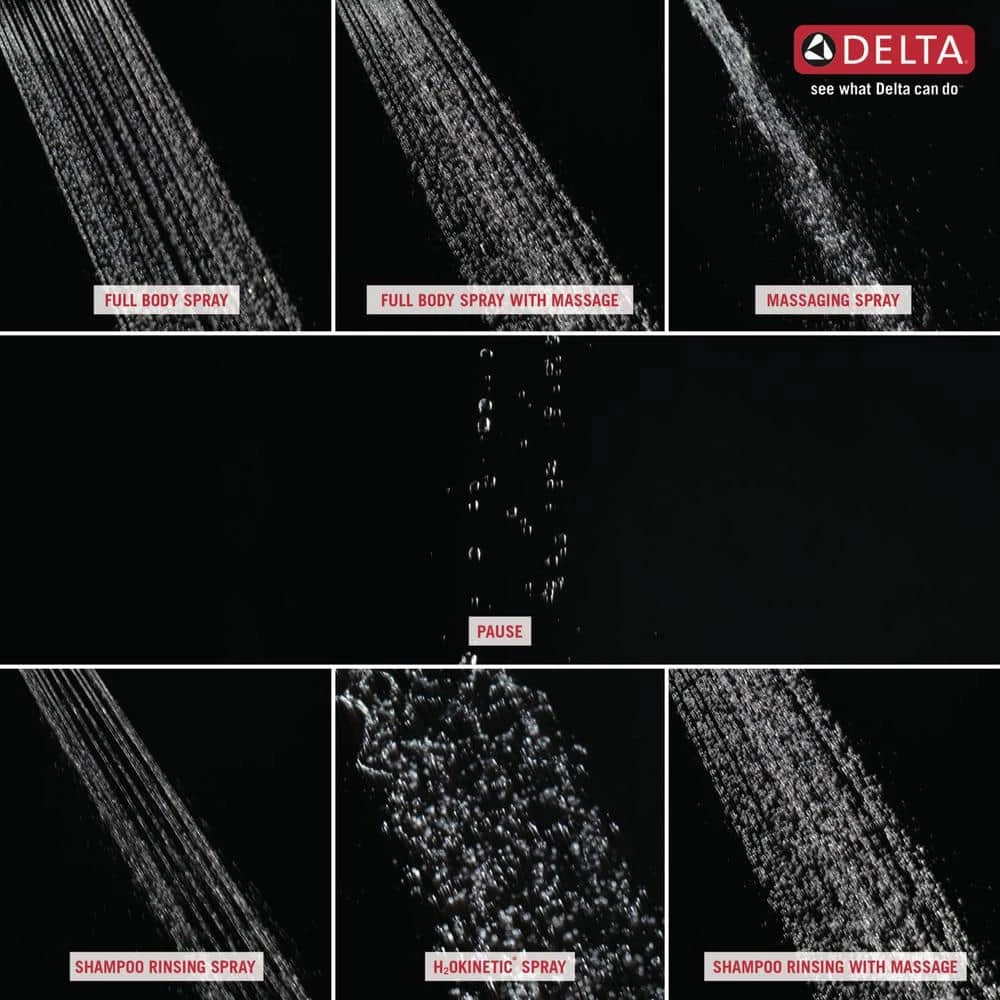 Delta 7-Spray 5 in. Single Wall Mount Handheld Shower Head in SpotShield Venetian Bronze 8 Delta 7-Spray 5 in. Single Wall Mount Handheld Shower Head in SpotShield Venetian Bronze - Image 8