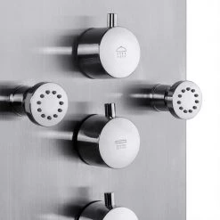 AKDY 65 in. 8-Jet Rainfall Shower Panel System with Rainfall Waterfall Shower Head and Shower Wand in Stainless Steel -Bathroom Faucets Store stainless steel akdy shower towers sp0111 c3 1000