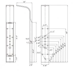 AKDY 65 in. 8-Jet Shower Panel System in Stainless Steel with Adjustable Rainfall Shower Head, Handshower Wand and Tub Spout -Bathroom Faucets Store stainless steel akdy shower towers sp0114 76 1000