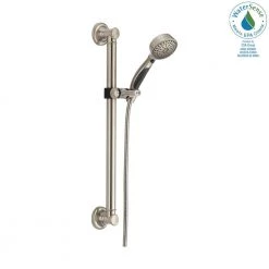 Delta Traditional Decorative ADA 9-Spray Wall Bar Shower Kit in Stainless -Bathroom Faucets Store stainless steel delta wall bar shower kits 51900 ss 31 1000