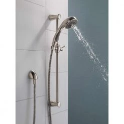 Delta 3-Spray Slide Bar Hand Shower in Stainless -Bathroom Faucets Store stainless steel delta wall bar shower kits 57014 ss 1f 1000
