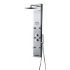 LUXIER 51 in. 6-Jet Full Body Shower System Panel with Rainfall Shower Head Hand Shower Tub Spout LED Temp in Stainless Steel