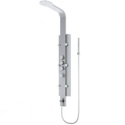 VIGO Mateo 59.5 in. 6-Jet Shower Panel System with Fixed Rainhead in Stainless Steel