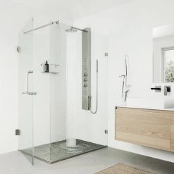 VIGO Ellington 59 in. 4-Jet Shower Panel System with Adjustable Round Shower Head in Stainless Steel -Bathroom Faucets Store stainless steel vigo shower towers vg08013st 1d 1000