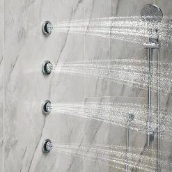 GROHE Rain Shower 2-Spray Round Body Spray in Chrome 24 GROHE Rain Shower 2-Spray Round Body Spray in Chrome -Bathroom Faucets Store starlight chrome grohe shower jets 26744000 44 1000