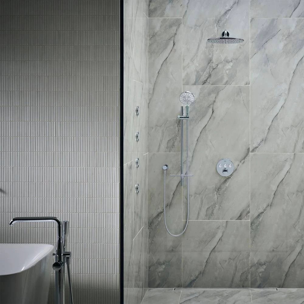 GROHE Rain Shower 2-Spray Round Body Spray in Chrome 12 GROHE Rain Shower 2-Spray Round Body Spray in Chrome - Image 12