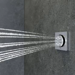 GROHE Rainshower 2-Spray Square Body Jet Spray in StarLight Chrome -Bathroom Faucets Store starlight chrome grohe shower jets 26745000 1f 1000
