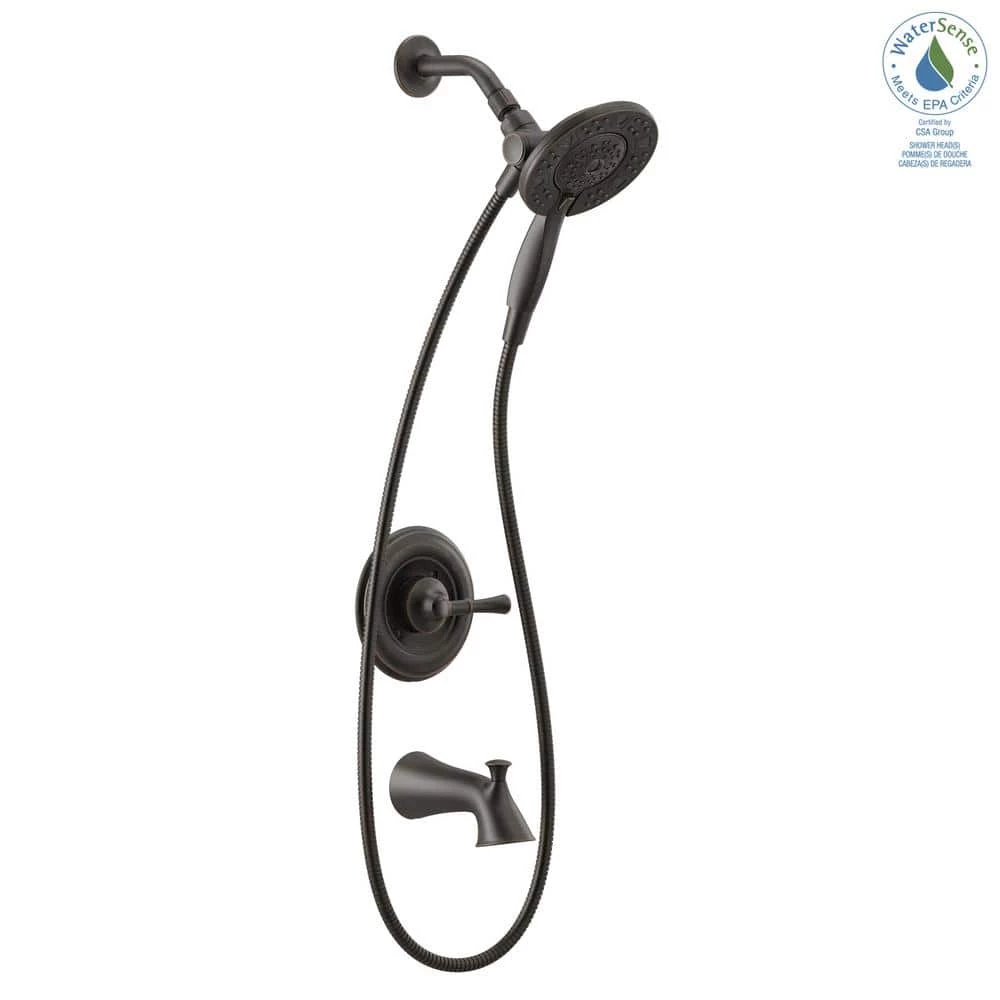 Delta Chamberlain In2ition Single-Handle 4-Spray Tub and Shower Faucet in Venetian Bronze (Valve Included) 12 Delta Chamberlain In2ition Single-Handle 4-Spray Tub and Shower Faucet in Venetian Bronze (Valve Included) - Image 12