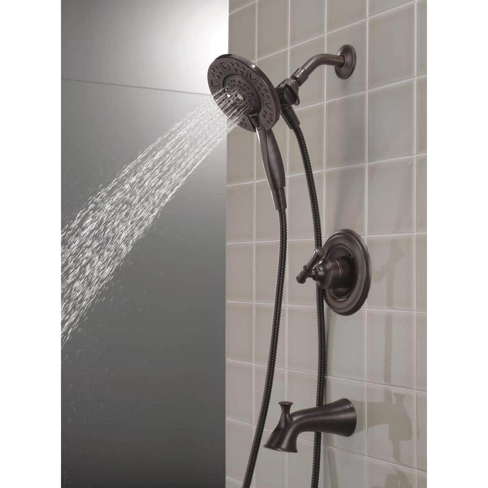Delta Chamberlain In2ition Single-Handle 4-Spray Tub and Shower Faucet in Venetian Bronze (Valve Included) 9 Delta Chamberlain In2ition Single-Handle 4-Spray Tub and Shower Faucet in Venetian Bronze (Valve Included) - Image 9