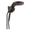 Delta HydroRain Two-in-One 5-Spray 6 in. Dual Wall Mount Fixed and Handheld H2Okinetic Shower Head in Venetian Bronze
