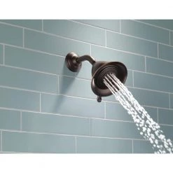 Delta Victorian 3-Spray 5.5 in. Single Wall Mount Fixed Shower Head in Venetian Bronze -Bathroom Faucets Store venetian bronze delta fixed shower heads rp34355rb 44 1000