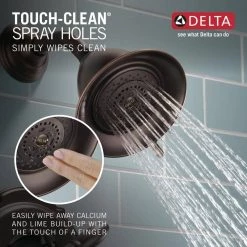 Delta Victorian 3-Spray 5.5 in. Single Wall Mount Fixed Shower Head in Venetian Bronze -Bathroom Faucets Store venetian bronze delta fixed shower heads rp34355rb 66 1000