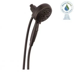 Delta SureDock Magnetic 7-Spray Patterns 4.88 in. Wall Mount Handheld Shower Head in Venetian Bronze -Bathroom Faucets Store venetian bronze delta handheld shower heads 54810 rb pk 31 1000