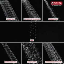 Delta SureDock Magnetic 7-Spray Patterns 4.88 in. Wall Mount Handheld Shower Head in Venetian Bronze -Bathroom Faucets Store venetian bronze delta handheld shower heads 54810 rb pk 4f 1000