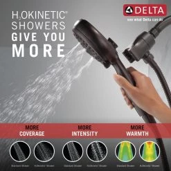 Delta SureDock Magnetic 7-Spray Patterns 4.88 in. Wall Mount Handheld Shower Head in Venetian Bronze -Bathroom Faucets Store venetian bronze delta handheld shower heads 54810 rb pk a0 1000