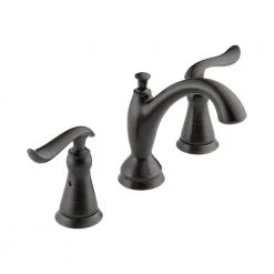 Delta Linden 8 in. Widespread 2-Handle Bathroom Faucet with Metal Drain Assembly in Venetian Bronze