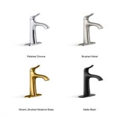 KOHLER Easmor Single-Handle Single Hole Bathroom Faucet in Vibrant Brushed Moderne Brass -Bathroom Faucets Store vibrant brushed moderne brass kohler single hole bathroom faucets k r28890 4d 2mb 1f 1000