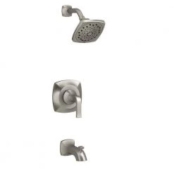 KOHLER Rubicon Single-Handle 3-Spray Wall-Mount Tub and Shower Faucet in Brushed Nickel (Valve Included)