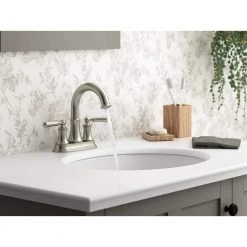 KOHLER Capilano 4 in. Centerset 2-Handle Bathroom Faucet in Vibrant Brushed Nickel 10 KOHLER Capilano 4 in. Centerset 2-Handle Bathroom Faucet in Vibrant Brushed Nickel -Bathroom Faucets Store vibrant brushed nickel kohler centerset bathroom faucets k r30581 4d bn 40 1000