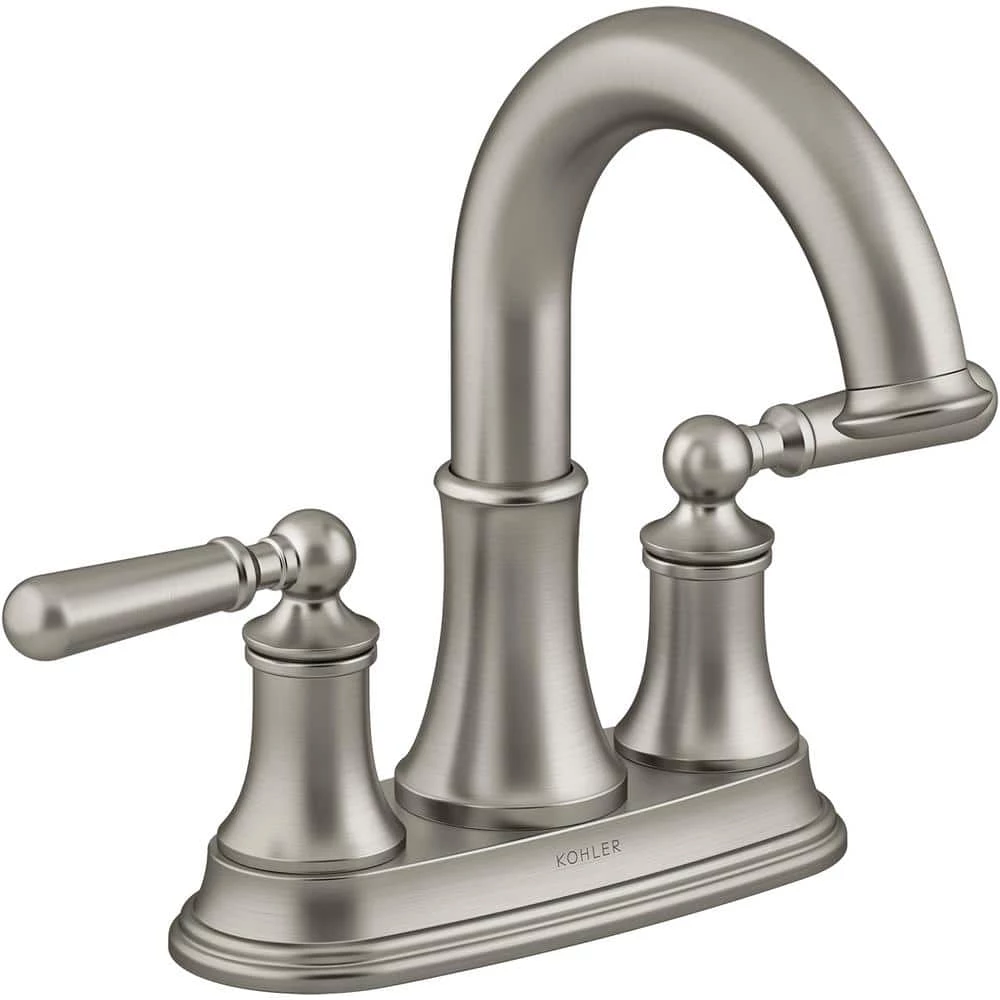 KOHLER Capilano 4 in. Centerset 2-Handle Bathroom Faucet in Vibrant Brushed Nickel 1 KOHLER Capilano 4 in. Centerset 2-Handle Bathroom Faucet in Vibrant Brushed Nickel