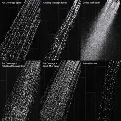 KOHLER Rosewood 6-Spray Patterns 1.75 GPM 4.93 in. Wall Mount Dual Shower Heads in Vibrant Brushed Nickel -Bathroom Faucets Store vibrant brushed nickel kohler dual shower heads k r27216 g bn 76 1000