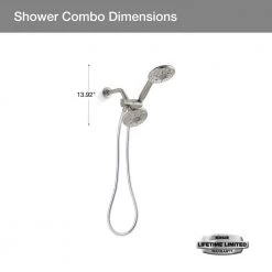 KOHLER Rosewood 6-Spray Patterns 1.75 GPM 4.93 in. Wall Mount Dual Shower Heads in Vibrant Brushed Nickel -Bathroom Faucets Store vibrant brushed nickel kohler dual shower heads k r27216 g bn fa 1000