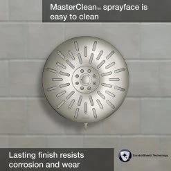 KOHLER Bellerose 3-Spray Patterns 1.75 GPM 8 in. Wall Mount Fixed Shower Head in Vibrant Brushed Nickel -Bathroom Faucets Store vibrant brushed nickel kohler fixed shower heads k r24164 g bn 1d 1000