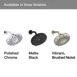 KOHLER Bellerose 3-Spray Patterns 1.75 GPM 8 in. Wall Mount Fixed Shower Head in Vibrant Brushed Nickel -Bathroom Faucets Store vibrant brushed nickel kohler fixed shower heads k r24164 g bn 66 1000