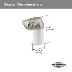 KOHLER Aquifer Shower Water Filtration System in Vibrant Brushed Nickel -Bathroom Faucets Store vibrant brushed nickel kohler fixed shower heads k r24612 bn 1d 1000
