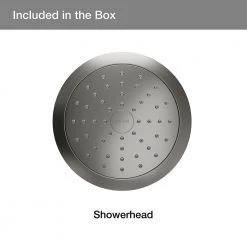 KOHLER Forte 1-Spray 5.5 in. Single Wall Mount Fixed Shower Head in Vibrant Brushed Nickel -Bathroom Faucets Store vibrant brushed nickel kohler fixed shower heads r10282 g bn 44 1000