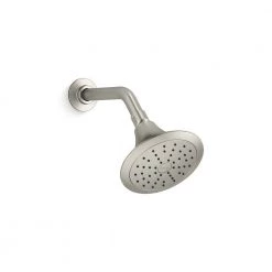 KOHLER Forte 1-Spray 5.5 in. Single Wall Mount Fixed Shower Head in Vibrant Brushed Nickel