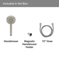 KOHLER Lively 4-Spray Patterns 4.312 in. Wall Mount Handheld Shower Head in Vibrant Brushed Nickel -Bathroom Faucets Store vibrant brushed nickel kohler handheld shower heads k r26822 g bn c3 1000