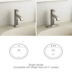 KOHLER Ashan Single Hole Single-Handle Bathroom Faucet in Vibrant Brushed Nickel -Bathroom Faucets Store vibrant brushed nickel kohler single hole bathroom faucets k r27136 4d bn 4f 1000