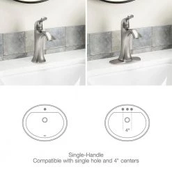 KOHLER Sundae Single Handle Single Hole Bathroom Faucet in Vibrant Brushed Nickel -Bathroom Faucets Store vibrant brushed nickel kohler single hole bathroom faucets k r28795 4d bn 76 1000