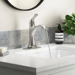 KOHLER Sundae Single Handle Single Hole Bathroom Faucet in Vibrant Brushed Nickel -Bathroom Faucets Store vibrant brushed nickel kohler single hole bathroom faucets k r28795 4d bn c3 1000