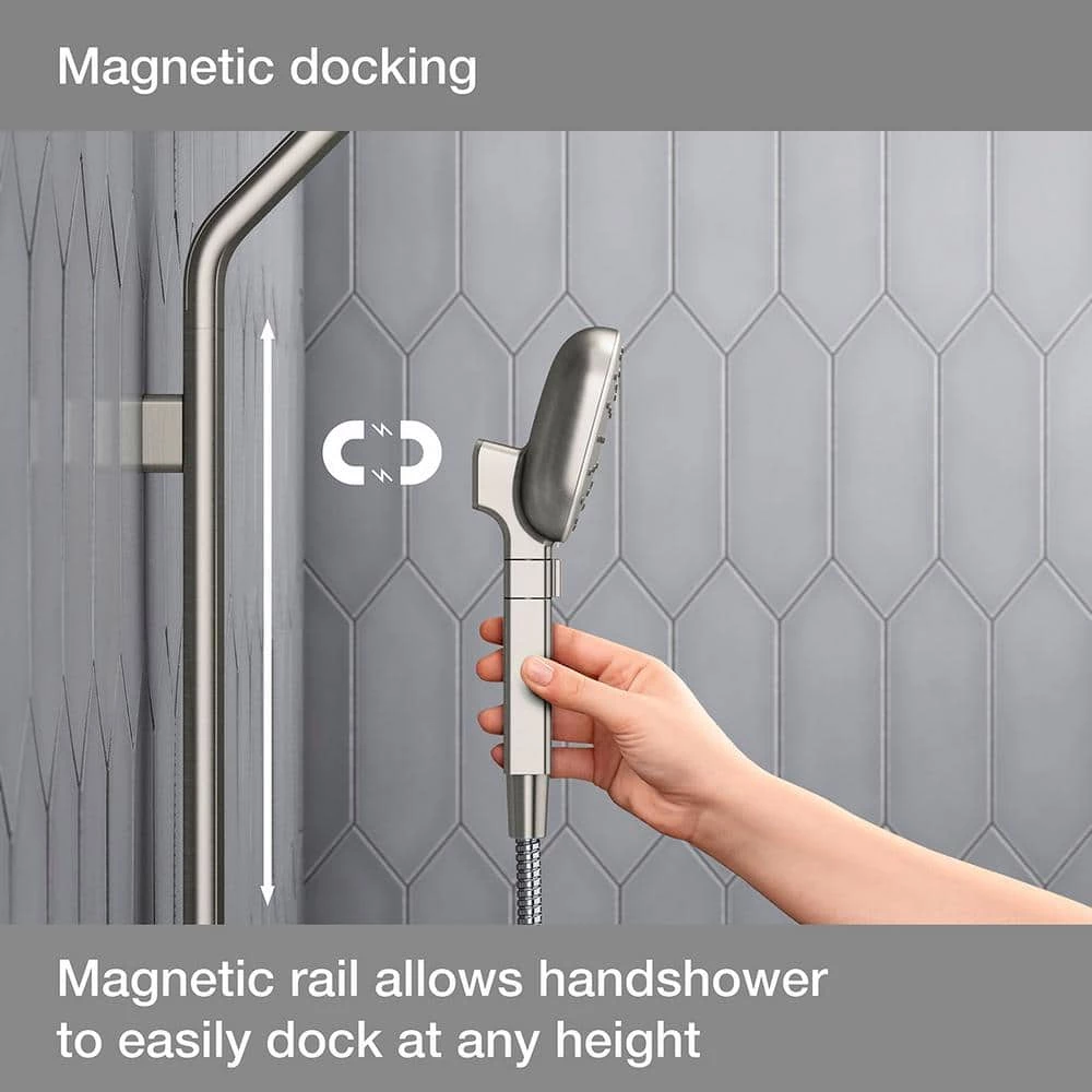 KOHLER Windet Showering Rail Combo in Vibrant Brushed Nickel 6 KOHLER Windet Showering Rail Combo in Vibrant Brushed Nickel - Image 6