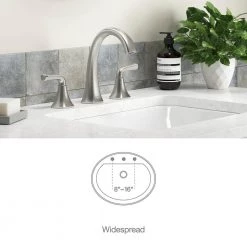 KOHLER Sundae 8 in. Widespread 2-Handles Bathroom Faucet in Vibrant Brushed Nickel -Bathroom Faucets Store vibrant brushed nickel kohler widespread bathroom faucets k r28797 4d bn 76 1000