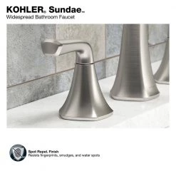 KOHLER Sundae 8 in. Widespread 2-Handles Bathroom Faucet in Vibrant Brushed Nickel -Bathroom Faucets Store vibrant brushed nickel kohler widespread bathroom faucets k r28797 4d bn fa 1000