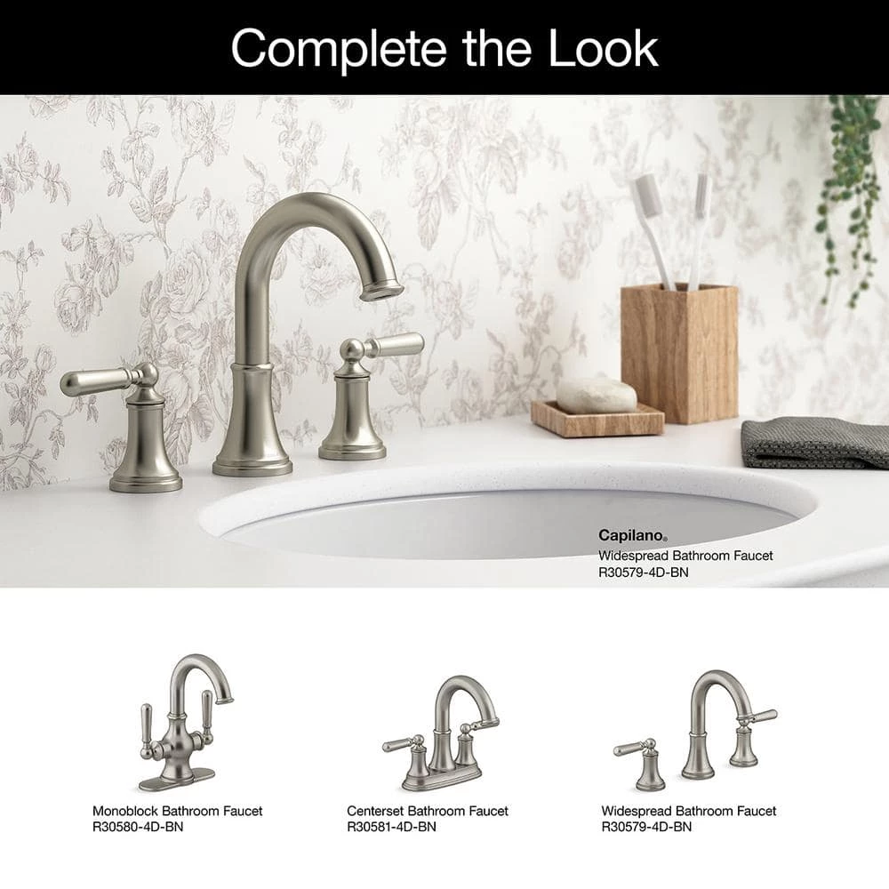 KOHLER Capilano 8 in. Widespread 2-Handle Bathroom Faucet in Vibrant Brushed Nickel 5 KOHLER Capilano 8 in. Widespread 2-Handle Bathroom Faucet in Vibrant Brushed Nickel - Image 5