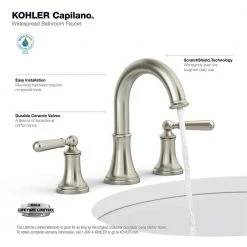 KOHLER Capilano 8 in. Widespread 2-Handle Bathroom Faucet in Vibrant Brushed Nickel 14 KOHLER Capilano 8 in. Widespread 2-Handle Bathroom Faucet in Vibrant Brushed Nickel -Bathroom Faucets Store vibrant brushed nickel kohler widespread bathroom faucets k r30582 4d bn a0 1000
