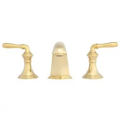 KOHLER Devonshire 8 in. Widespread 2-Handle Low-Arc Bathroom Faucet in Vibrant Polished Brass -Bathroom Faucets Store vibrant polished brass kohler widespread bathroom faucets k 394 4 pb 40 1000