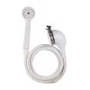 DANCO Versa Spray 1-Spray Portable 2 in. Freestanding Handheld Shower Head Sprayer for Bathtubs without Diverter in White
