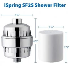 ISPRING Universal 15-Stage Shower Filter Replacement Cartridge, Better Skin, Hair, and Nails, White 12 ISPRING Universal 15-Stage Shower Filter Replacement Cartridge, Better Skin, Hair, and Nails, White -Bathroom Faucets Store white ispring showerhead filters fsf2 1f 1000
